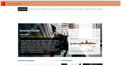 Desktop Screenshot of investor.kodak.com