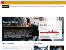 Tablet Screenshot of investor.kodak.com